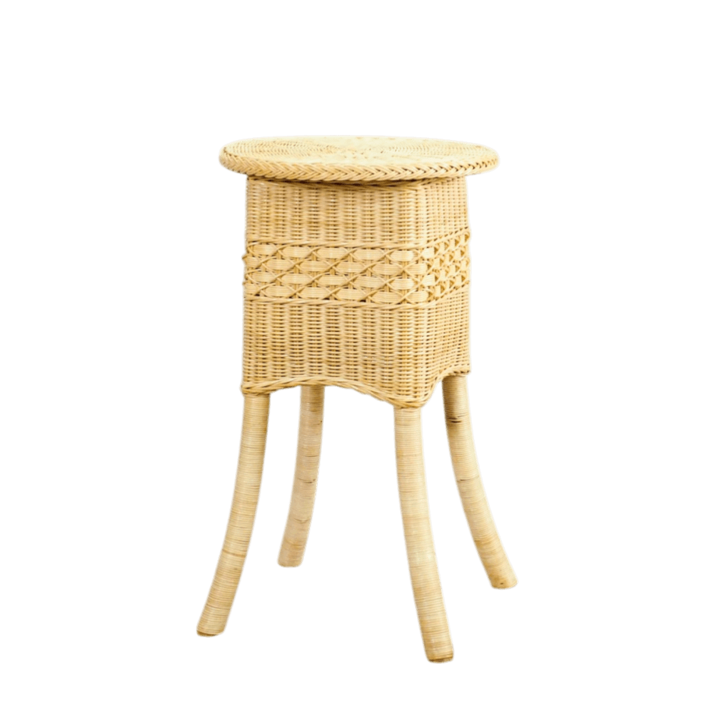 โต๊ะข้าง หวายแท้ PISAMAI รุ่น MESA SIDE TABLE ทรง MINIMAL ขนาด 40*40*70 ซม. สีธรรมชาติ_0